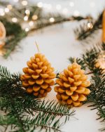 Świeca z wosku pszczelego - szyszka