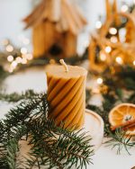 Świeca z wosku pszczelego - walec spiralny