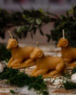 Świeca z wosku pszczelego - Baranek